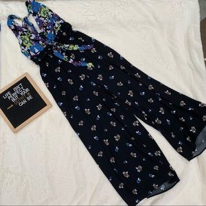 Floral Black Jumpsuit
